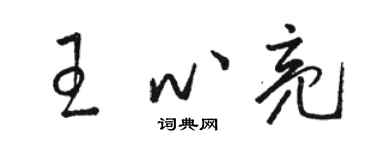 骆恒光王心亮草书个性签名怎么写
