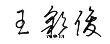 骆恒光王彩俊草书个性签名怎么写