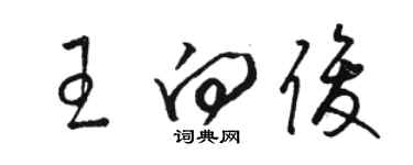 骆恒光王向俊草书个性签名怎么写