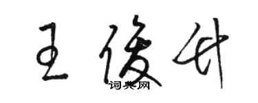 骆恒光王俊竹草书个性签名怎么写