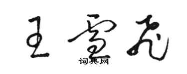 骆恒光王雪飞草书个性签名怎么写