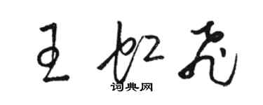 骆恒光王虹飞草书个性签名怎么写