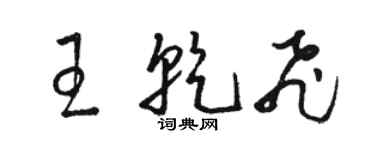 骆恒光王乾飞草书个性签名怎么写