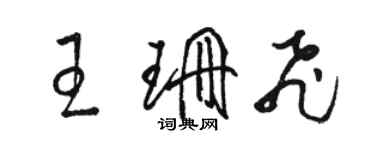 骆恒光王珊飞草书个性签名怎么写