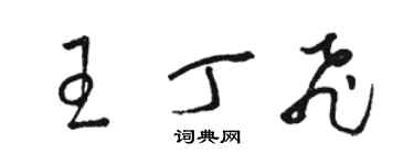 骆恒光王丁飞草书个性签名怎么写