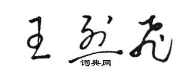 骆恒光王烈飞草书个性签名怎么写