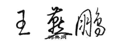 骆恒光王燕鹏草书个性签名怎么写
