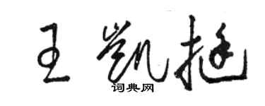 骆恒光王凯挺草书个性签名怎么写