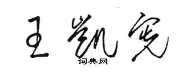 骆恒光王凯宪草书个性签名怎么写