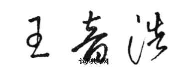 骆恒光王音浩草书个性签名怎么写