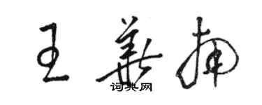 骆恒光王华南草书个性签名怎么写