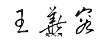 骆恒光王华容草书个性签名怎么写