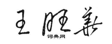 骆恒光王旺华草书个性签名怎么写
