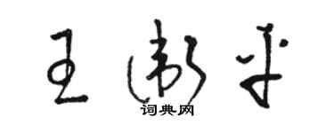 骆恒光王卫平草书个性签名怎么写
