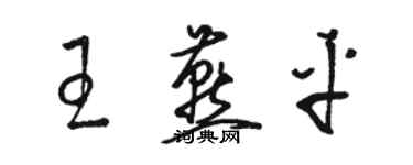 骆恒光王燕平草书个性签名怎么写
