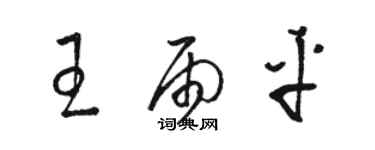 骆恒光王雨平草书个性签名怎么写