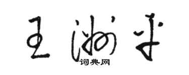 骆恒光王洲平草书个性签名怎么写
