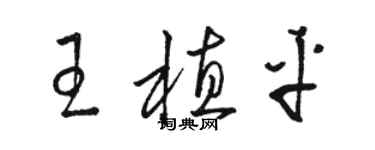 骆恒光王植平草书个性签名怎么写