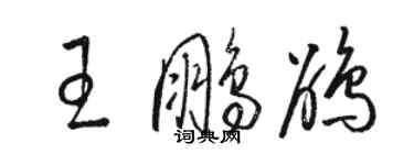 骆恒光王鹏鹃草书个性签名怎么写
