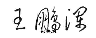 骆恒光王鹏澜草书个性签名怎么写