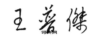 骆恒光王普杰草书个性签名怎么写