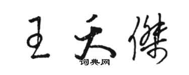 骆恒光王夭杰草书个性签名怎么写