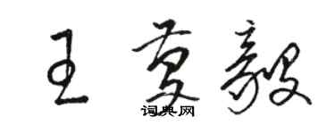 骆恒光王庆毅草书个性签名怎么写