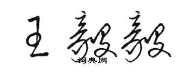 骆恒光王毅毅草书个性签名怎么写