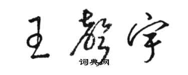 骆恒光王声宇草书个性签名怎么写