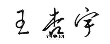 骆恒光王杏宇草书个性签名怎么写