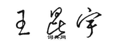 骆恒光王昆宇草书个性签名怎么写