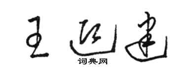 骆恒光王迎建草书个性签名怎么写