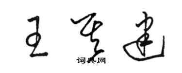 骆恒光王其建草书个性签名怎么写