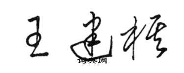 骆恒光王建棋草书个性签名怎么写