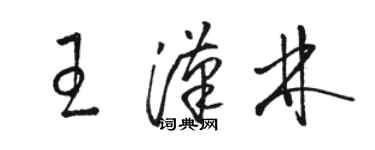 骆恒光王汉林草书个性签名怎么写