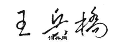 骆恒光王兵桥草书个性签名怎么写