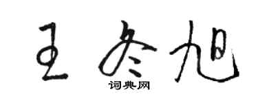骆恒光王冬旭草书个性签名怎么写