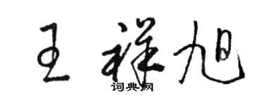 骆恒光王祥旭草书个性签名怎么写