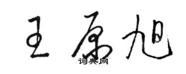 骆恒光王原旭草书个性签名怎么写