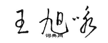 骆恒光王旭咏草书个性签名怎么写