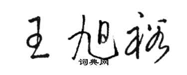 骆恒光王旭裕草书个性签名怎么写