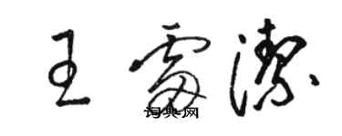 骆恒光王雷洁草书个性签名怎么写