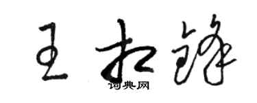 骆恒光王相锋草书个性签名怎么写