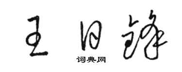 骆恒光王日锋草书个性签名怎么写