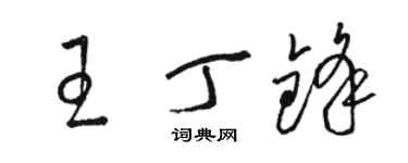 骆恒光王丁锋草书个性签名怎么写