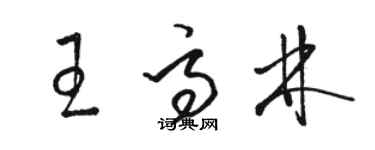 骆恒光王高林草书个性签名怎么写