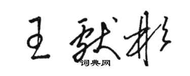 骆恒光王献彬草书个性签名怎么写