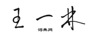 骆恒光王一林草书个性签名怎么写