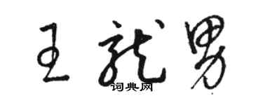 骆恒光王龙男草书个性签名怎么写