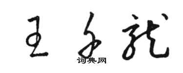 骆恒光王千龙草书个性签名怎么写
